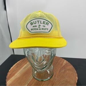 Butler pitch & putt South Austin yellow Trucker Cap Hat Mens golf